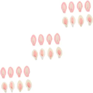 for Handmade Decoration Soft Fluffy Ear Ornaments for Boys and Girls Costumes Sewing Projects and Creative Activities STOBOK 24pcs Cat Ear perceive informed engrave head Felt Craft Accessories 