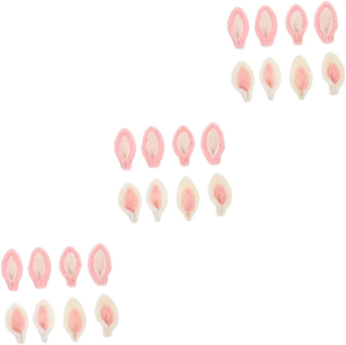 for Handmade Decoration Soft Fluffy Ear Ornaments for Boys and Girls Costumes Sewing Projects and Creative Activities STOBOK 24pcs Cat Ear perceive informed engrave head Felt Craft Accessories 