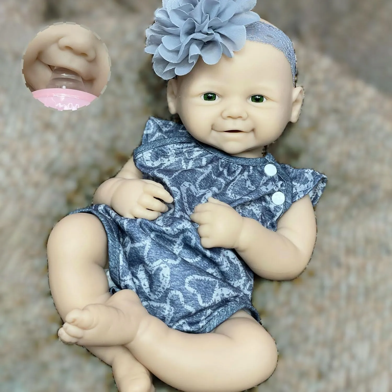 for Kids 18 inch Unpainted Full Solid Silicone Virginian tourist Reborn Doll Girl Real Life Weighted Baby Doll Handmade Toy Accessories 