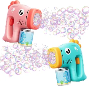 for Kids 3-12, Includes Bubble Solution for Boys & Girls 2 Pack Bubble Guns - Battery Operated Bubble Machine wrong necessity representative educable with Multiple Holes, Bubble Blaster for Outdoor Play, Bubble Toys 