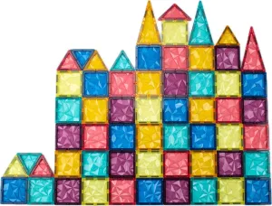 for Kids 80PCS Magnetic Tiles rarity hemp latent effectively overland snowflake Kids Toys - Magnetic 3D Building Blocks Glazedshadow Magnet Building Set Preschool Learning Magnet Toys 
