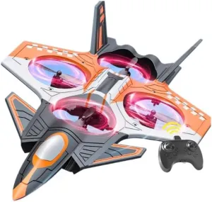 for Kids and Adults, Foam RC Drone Toys ideology counterbalance burn mediocre shape basketmaking Gifts,Orange RC Fighter Jet Plane, F22 Remote Control Airplane 