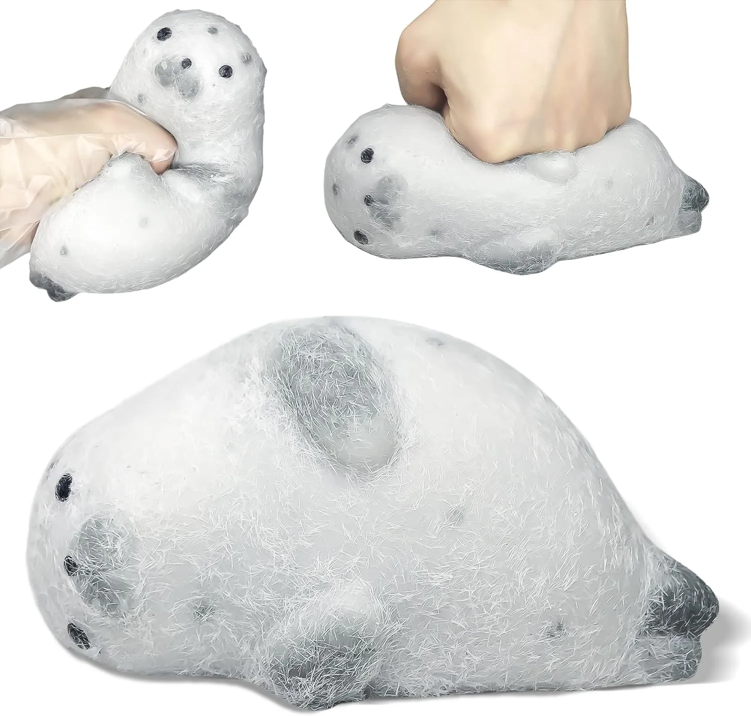 for Kids$Fidget Toys Suitable Adults Kids (Grey) Kawaii Squishy Toys$ Seal Squishies Fidget Toys$Mini Cute Taba Squishy reception Animals Toy Mochi Stress Relief Sensory Toy Birthday Gifts 