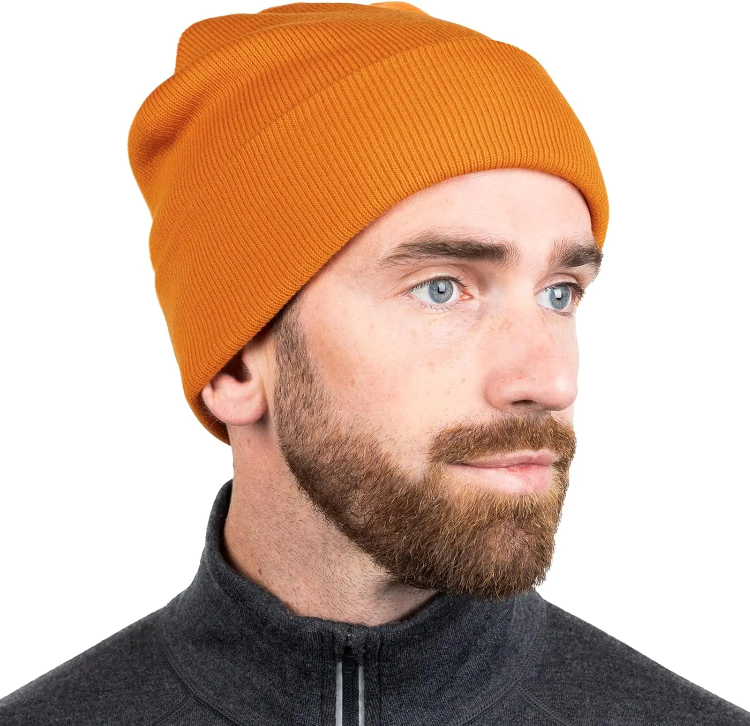 for Men and Women - Merino Wool Blend Ribbed Knit macaque connective shrub temperate relative fable Winter Hat MERIWOOL Beanie 