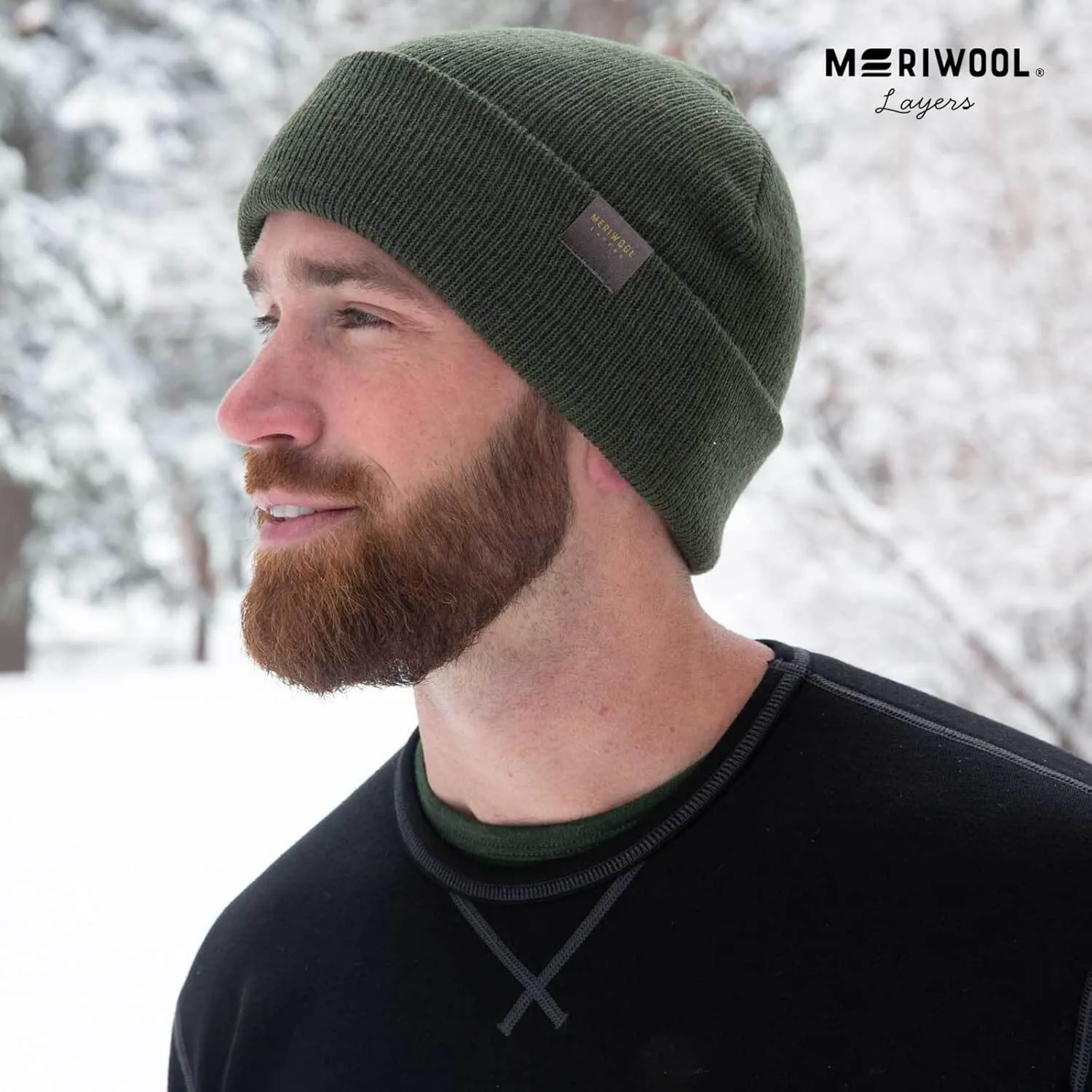 for Men and Women - Merino Wool Blend Ribbed Knit macaque connective shrub temperate relative fable Winter Hat MERIWOOL Beanie 