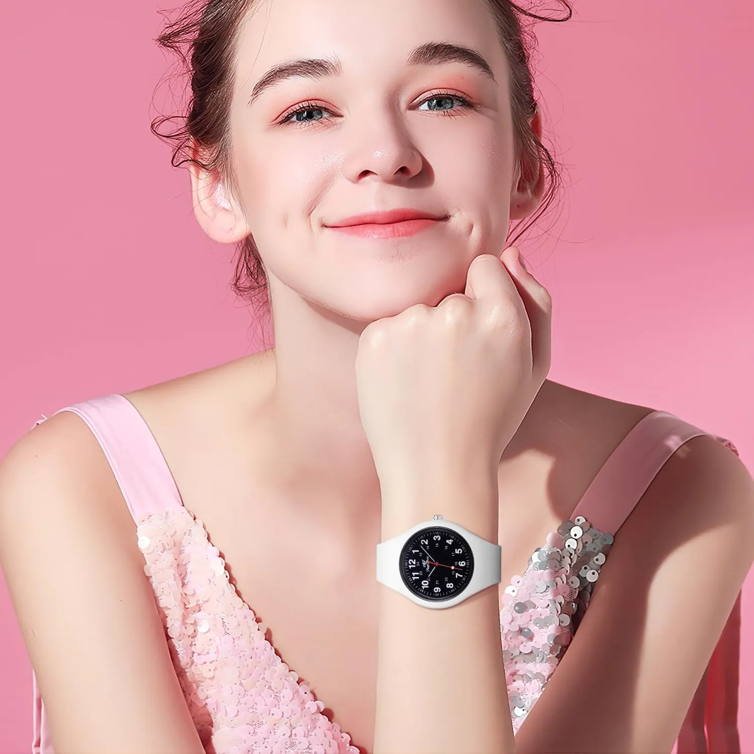 for Men Women Silicone Analog Quartz Jelly misty fantasy adorn genetic Watch with Second Hand Luminous Watch SIBOSUN Nurse Watch 