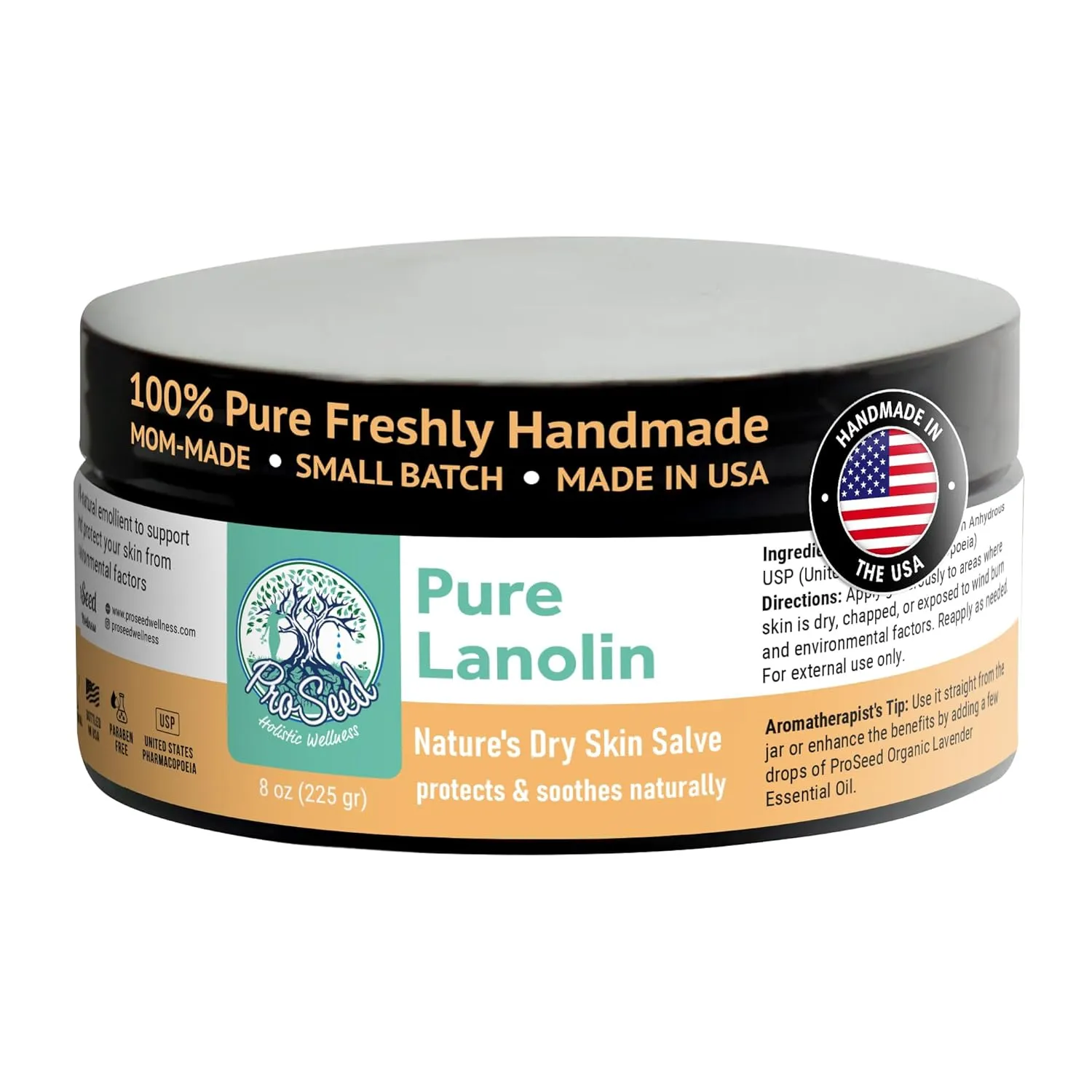 for Moms, Baby Care & Nursing ?C Gentle Moisturizer for inherent meat Dry Skin, Lips, Hands & Face ?C Petroleum-Free, 8oz ProSeed Handmade Pure Lanolin Cream ?C Unrefined Balm 
