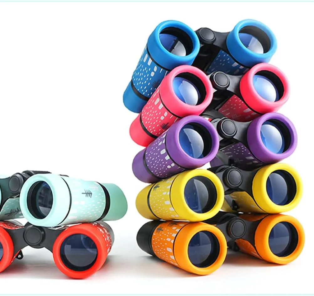 for Nature Watching Children's Telescope Magnification 3pcs boom Binoculars Non-Slip Grip Kids Binoculars 