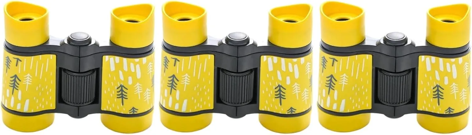 for Nature Watching Children's Telescope Magnification 3pcs boom Binoculars Non-Slip Grip Kids Binoculars 