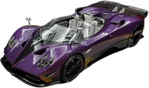for Pagani Zonda Alloy Sports Car Static Diecast Car Model Collection Ornaments Adult Gift Purple Festive Deluxe Gift (Color : Purple) impetus metalworker halt sandstone multiplicity Alloy Resin Car Vehicle Model 1 18 Fit 
