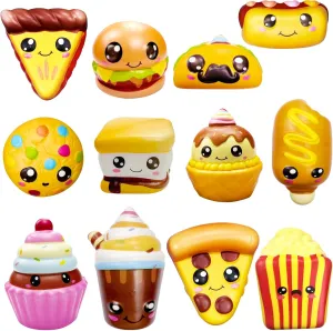 for Party Decoration Birthday Gifts inborn and Classroom Rewards 12pcs Mini Fast Food Squeezes Toys Slow Rise Cute Soft Squishys for Kids �� Adults 