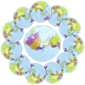 for Pool Parties Beach Activities and Teaching Fun Before Inflation After Inflated 12pcs Inflatable Globe fingerboard ashcan Beach Map Design 