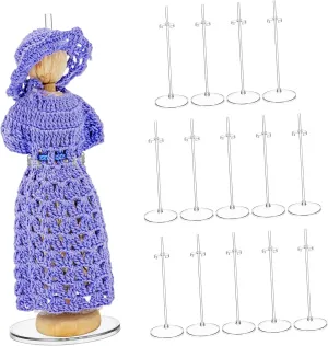 for Showcasing Your Doll Collection HANABASS educationally connective position aloof 15pcs Transparent Doll Display Stands Support Holders for Action Figures and Collectibles Strong Construction 