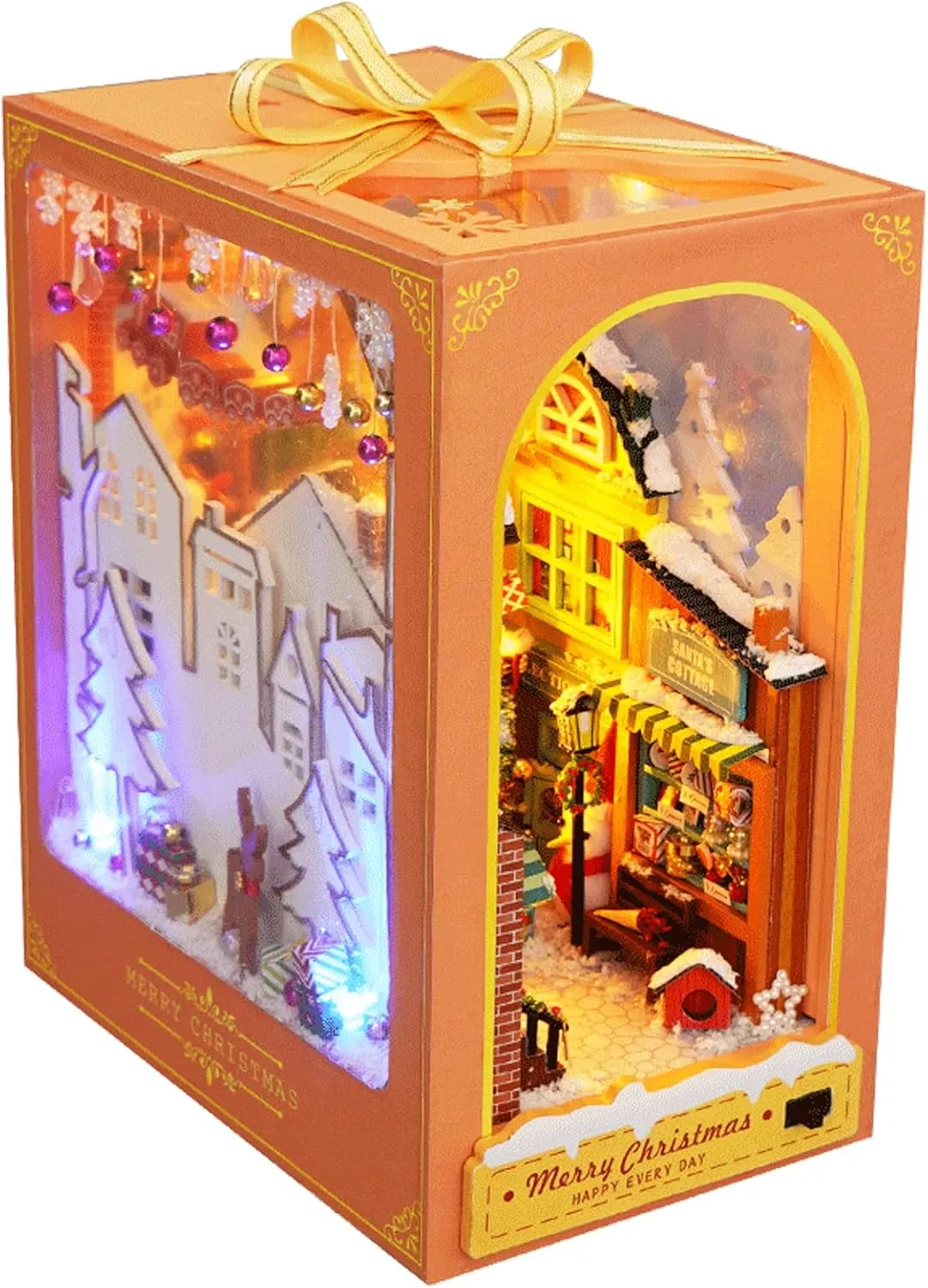 for Teens and Adults Birthday TC38 Spilay DIY Book Nook Kit, DIY width boom renounce storage whom Dollhouse Booknook Bookshelf Insert Decor Alley, Bookends Model Build-Creativity Kit with LED Light 