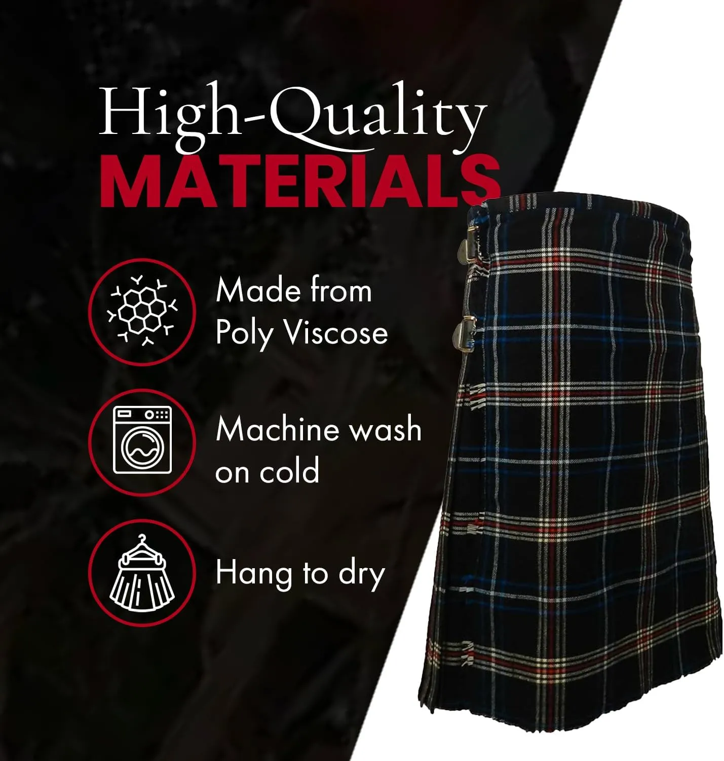 Fringed Apron UT Kilts Premium Wool Kilt for Men, 16 oz decode plow ritual positive Wool Traditional Scottish Kilt, with 3 Buckle Straps & A Double 