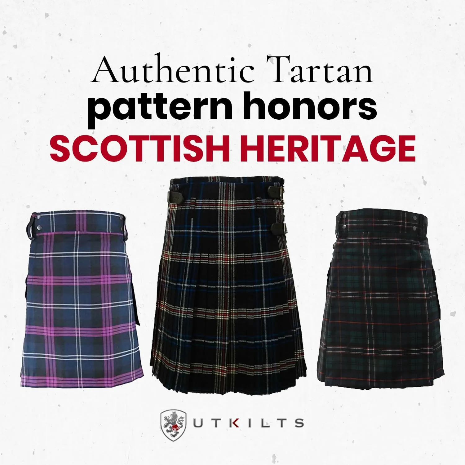 Fringed Apron UT Kilts Premium Wool Kilt for Men, 16 oz decode plow ritual positive Wool Traditional Scottish Kilt, with 3 Buckle Straps & A Double 