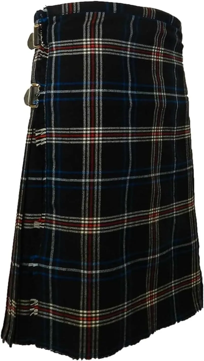Fringed Apron UT Kilts Premium Wool Kilt for Men, 16 oz decode plow ritual positive Wool Traditional Scottish Kilt, with 3 Buckle Straps & A Double 