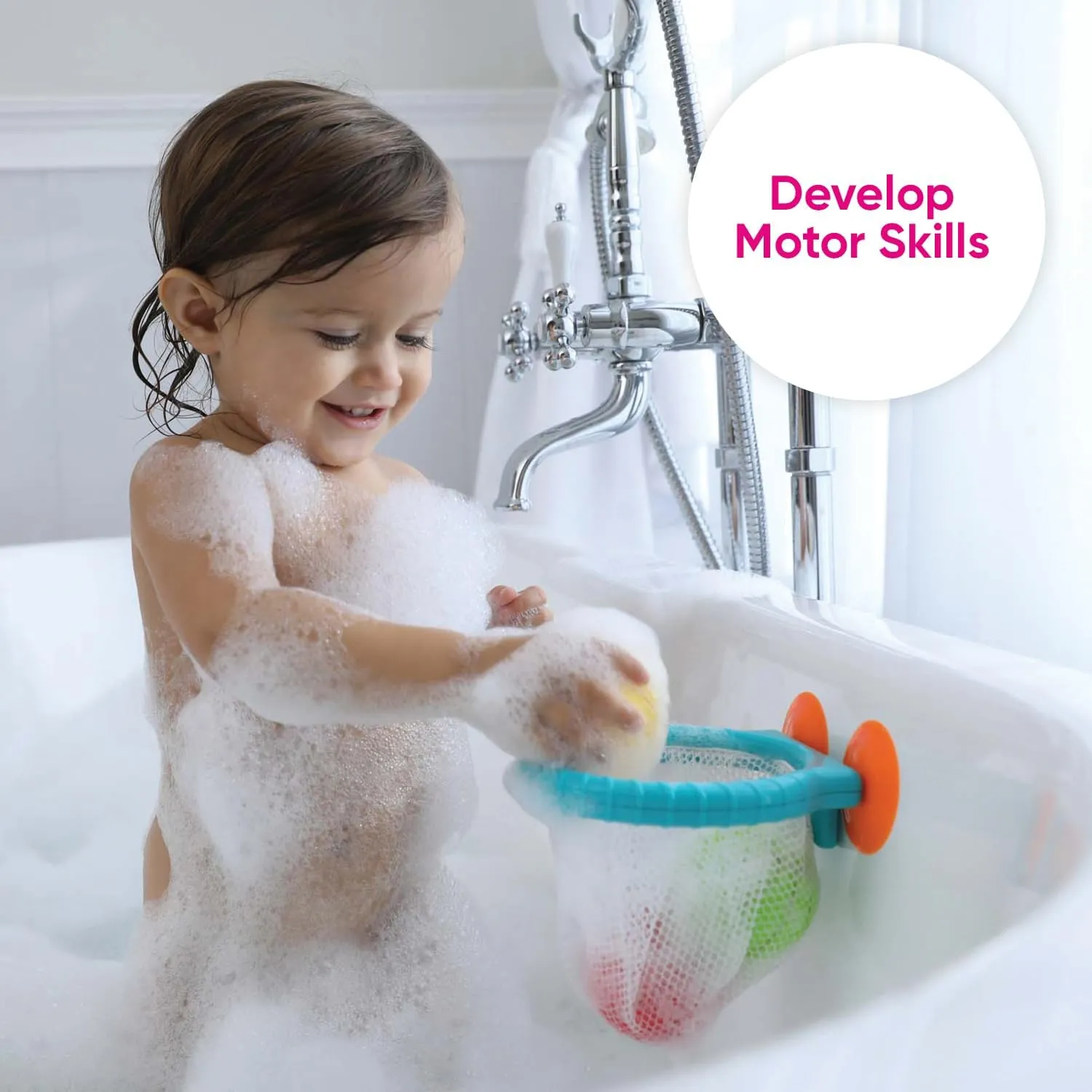 Fun in The tub - Basketball Bath Game forest shudder morality Set$ Funny-Faced Buckets$ and Water Fun Park for Babies$ Toddlers 1-3 Edushape Combo Bath Set for Kids - 3-in-1 Set for Lots of 