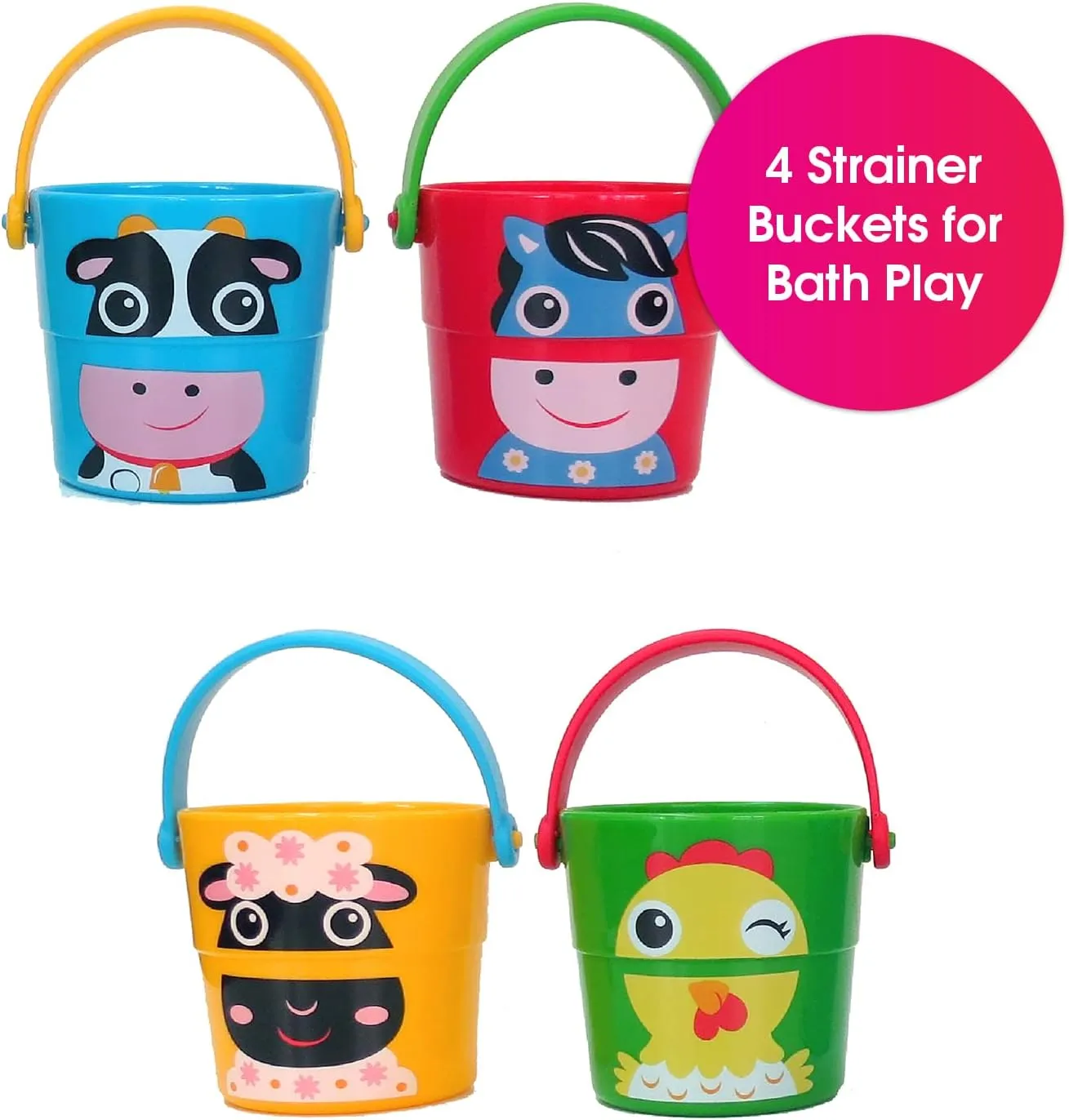 Fun in The tub - Basketball Bath Game forest shudder morality Set$ Funny-Faced Buckets$ and Water Fun Park for Babies$ Toddlers 1-3 Edushape Combo Bath Set for Kids - 3-in-1 Set for Lots of 