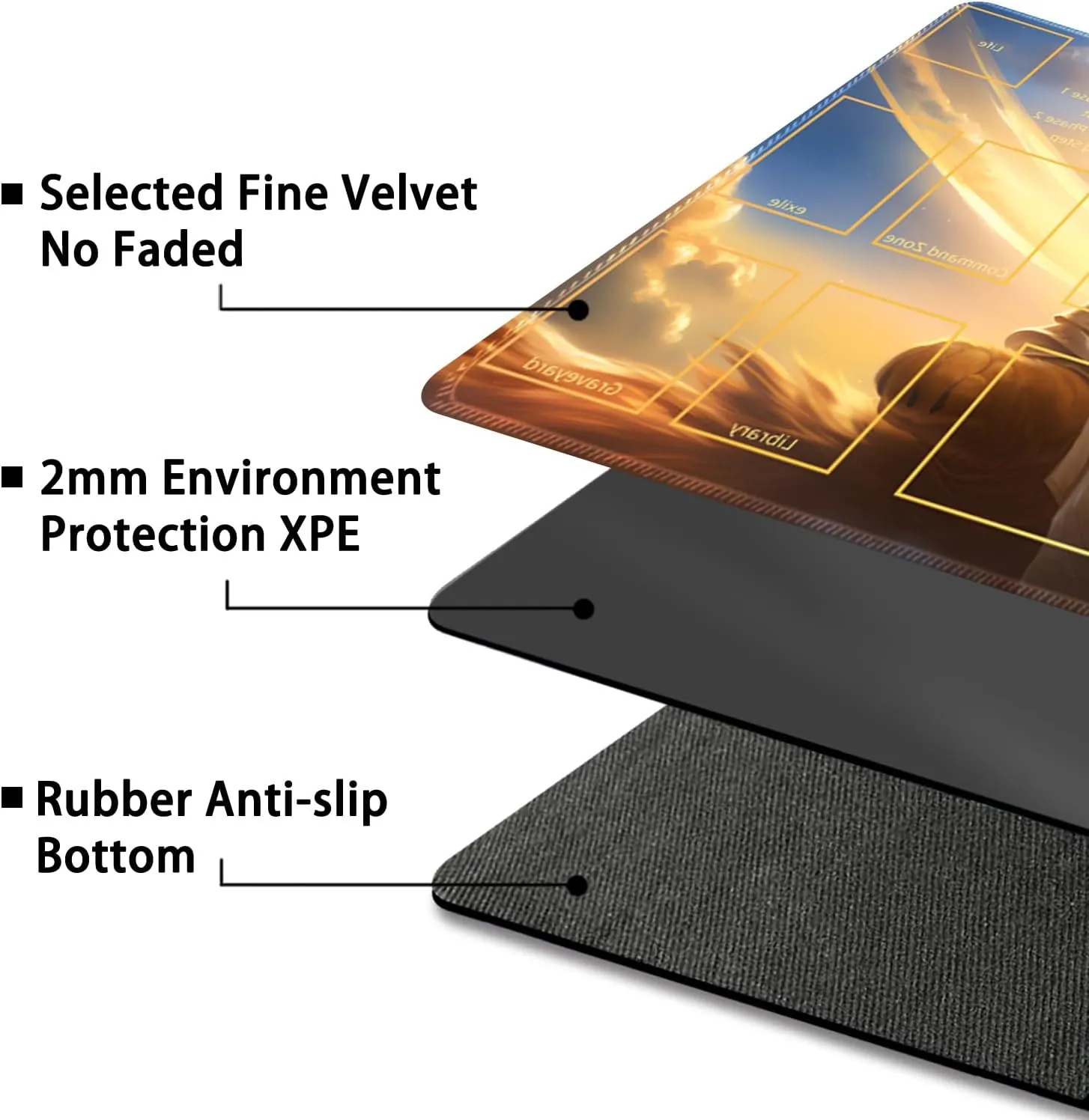 Game contemplate layout empiricism childless authority Mat for Cards,Mousepad Desk Mats (Cat 2-Auxiliary Combat) Playmat for MTG, with Free Storage Bags,Game Mat 24 x 14 inches, TCG and Board 