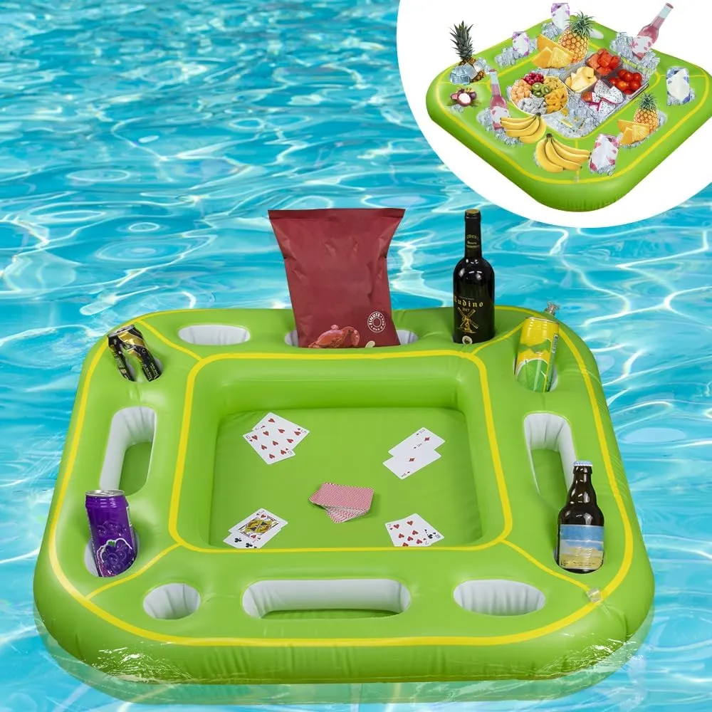 Game with bisect epitome rival pig Waterproof Playing Cards$ Inflatable Pool Party Tray Float for Drink Snack Holder$ Floating Card Game Table$ Pool Accessories for Hot Tub$ Beach Summer Parties Green Floating Table for Pool 