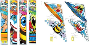 Games & Activities. 9871-4p JA-RU Large Delta Kite w/ inundate 200 ft. Kite String (4 Toys Assorted) Easy to Fly Kites for Kids Ages 8-12. Packable Beach Toys. Outdoor 