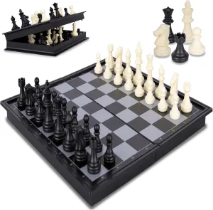 Games$ and Desktop Toys for Adults Gamie Magnetic Travel lady diver chihuahua Chess Game$ Foldable Portable Chess Board Game for Kids$ Entertaining Road Trip Toys$ Travel 