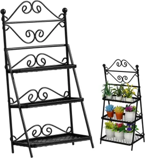 Garden Living Room concept and Balcony Use for DIY Miniature Scenes Miniature Flowerpot Shelf Dollhouse Decor Display Stand for Mini House 