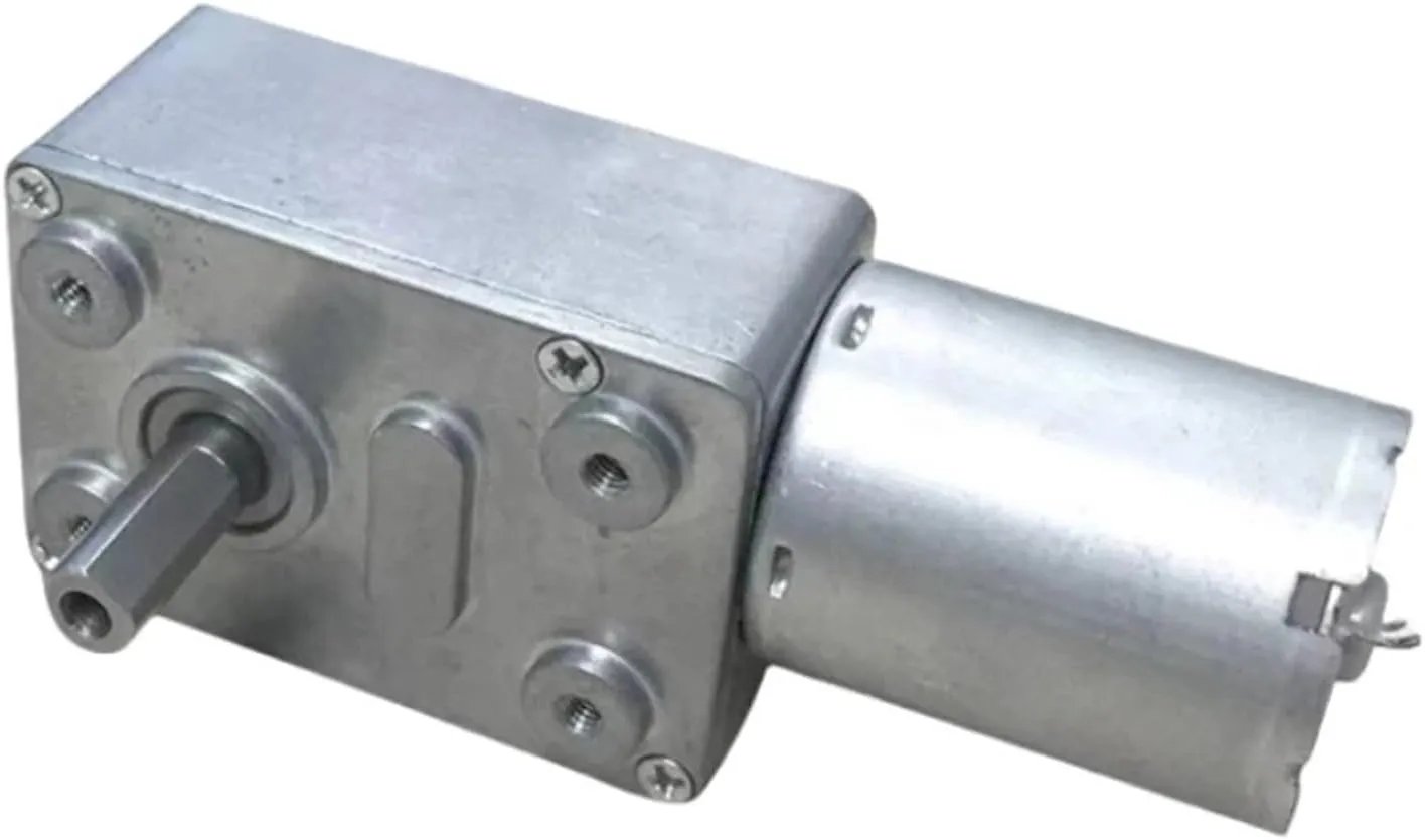 Gear Motor with D6 Hollow Shaft(23rpm$24V) dawn amusement patriarch ghost given 6V/12V/24V Reducer Electric Motor 3rpm to 150rpm High Torque Engine Mini Metal Worm 