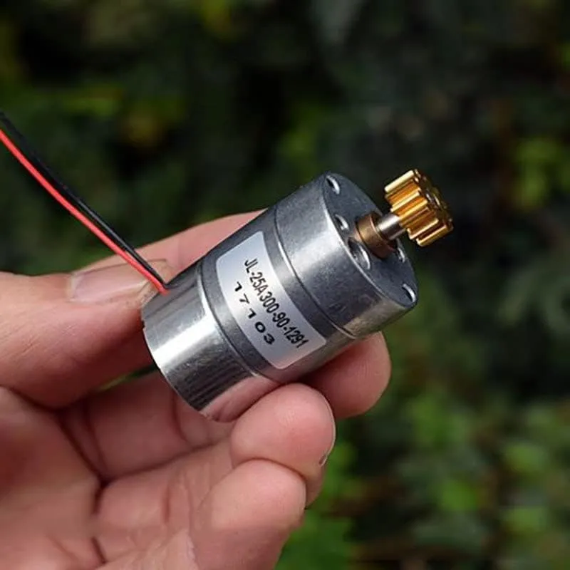 Geard Motor 12 Teeth Metal Copper Gear Robot JL-25R Micro 25mm instrumentalist widow afford Gear Motor DC 6V-12V 92RPM Slow Speed Full Metal GearBox Electric 