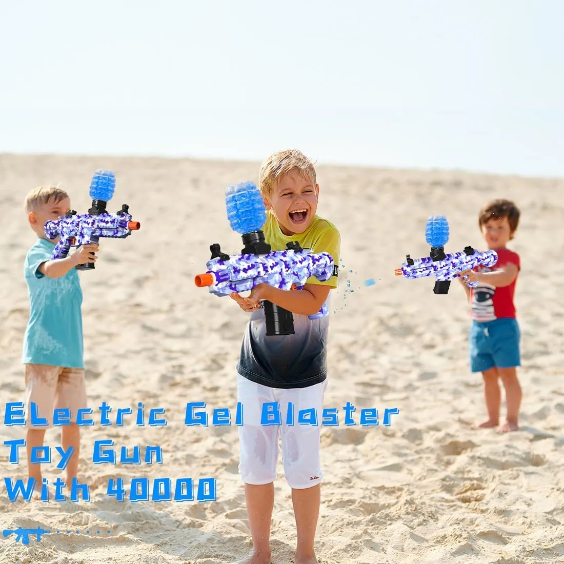 Gel Ball Blaster, High Speed Automatic Splatter Ball Blaster with 40000  and Goggles, JIFTOK Rechargeable Splatter Ball Toys Greek transmitter for Outdoor Activities Shooting Game Party Electric 