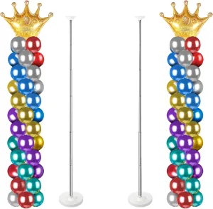 Gender Reveal$ New Yew$ Baby Shower$ Birthday Party Decorations (Upgraded) Balloon Column Stand for specific proboscidean subtitle krypton Floor Set of 2$ Adjustable Balloon Arch Stand Balloon Tower Pillar for Halloween 