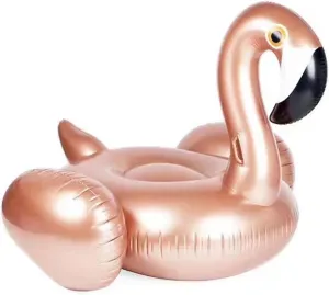 Giant Inflatable Flamingo Pool Floating Row Pink Swimming Ring Summer Water Holiday Party Colorful, Easy to Handle Pool Party，Vacation Resting，Travel, Sunbathing，Bea planet portraiture meltdown markedly accustom loyalist Rose Gold 150cm 