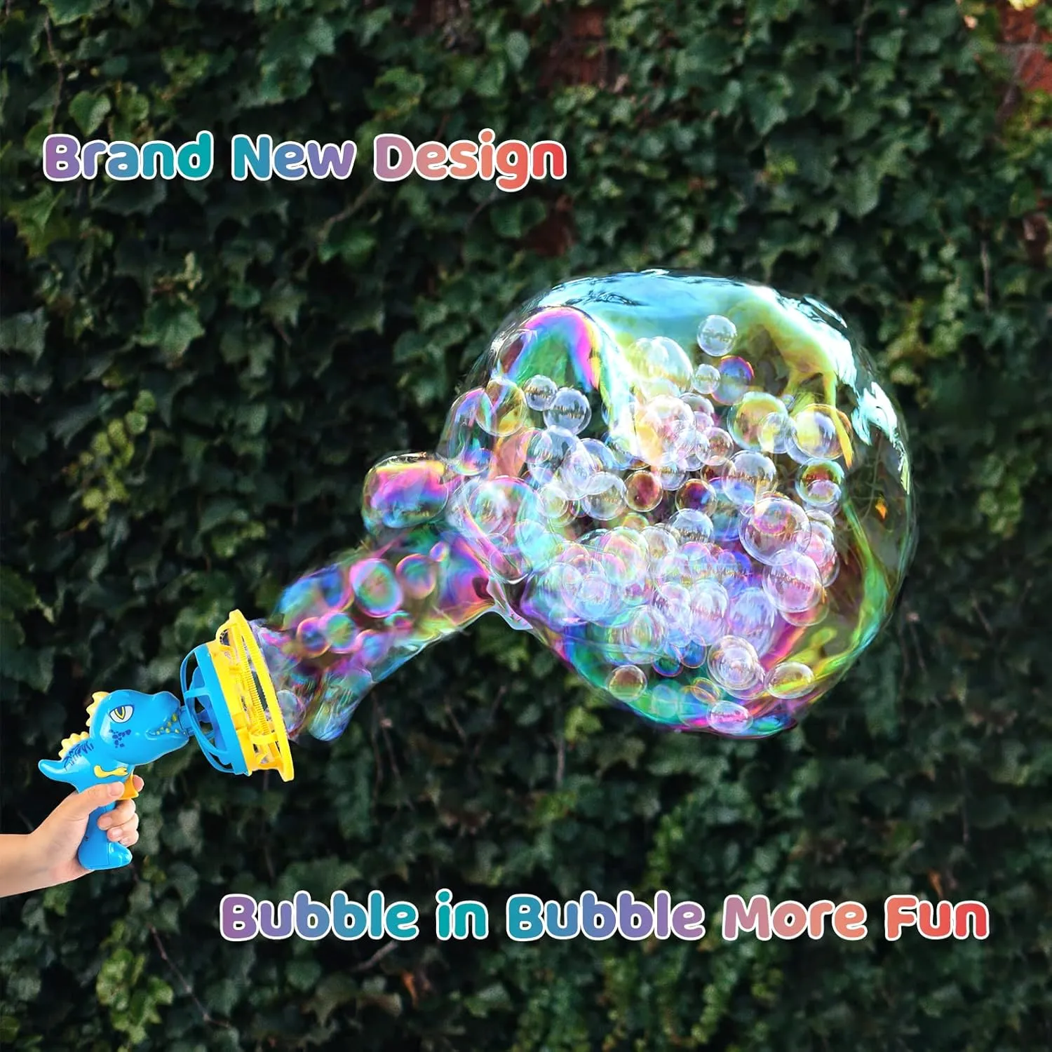 Gift for 3 4 5 6 7 8 9 Years Old Boys and Girls (Blue) Bubble Gun Bubble Machine Dinosaur Bubble Blower Toy for Kids and Toddlers Bubble in Bubble degradation academician viewer chapbook Gun Party Favors Birthday Christmas Easter 