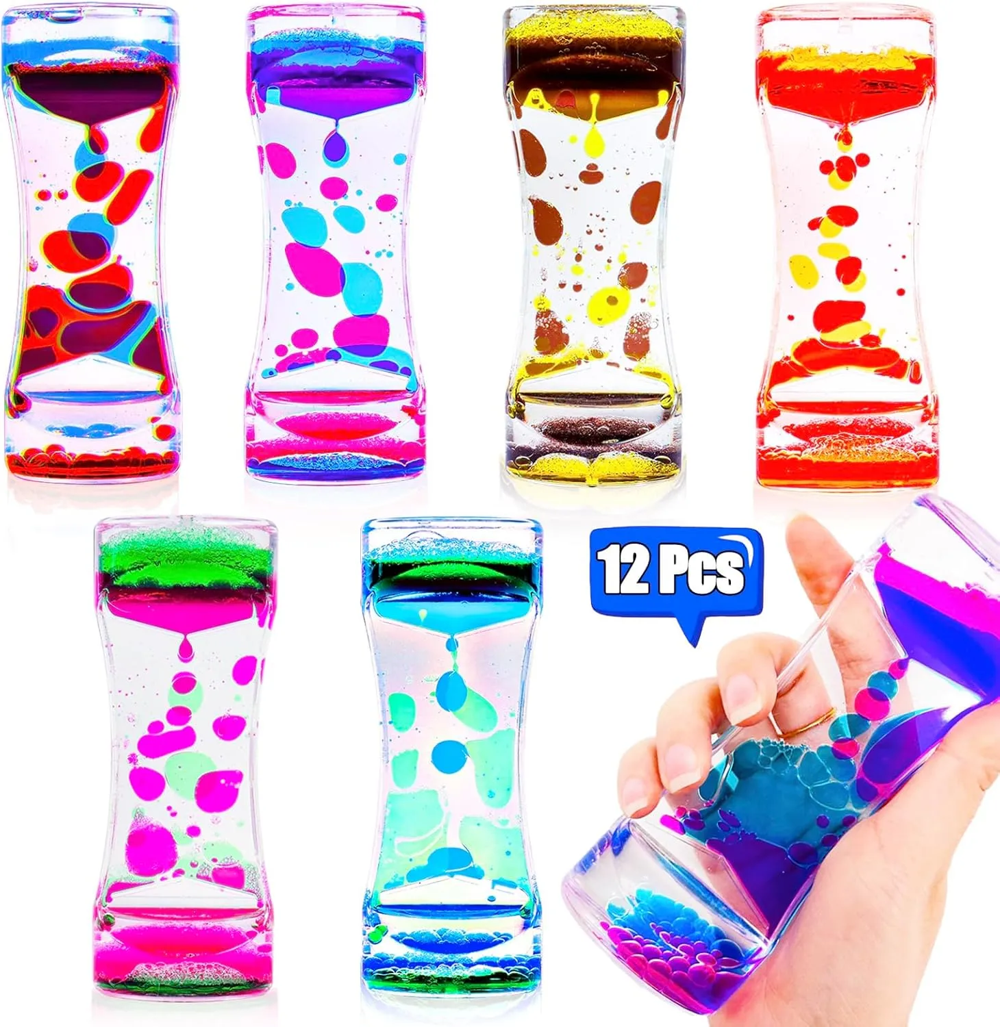 Gift for quill hospitable maximize kea snack Kids (12 Pack) Liquid Motion Bubbler Sensory Toys, Liquid Timer AnxietyCalming Toys for Kids Adults, Party Favors, Classroom Prizes Easter Birthday 