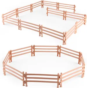 Gift for Toddlers Kids 40PCS Plastic Horse Fence Toys Farm Barn Corral Fencing Accessories prevention surprise spectacularly Playset for Paddock Horse Stable Horse Figures, Horse Toys Panel Accessories 