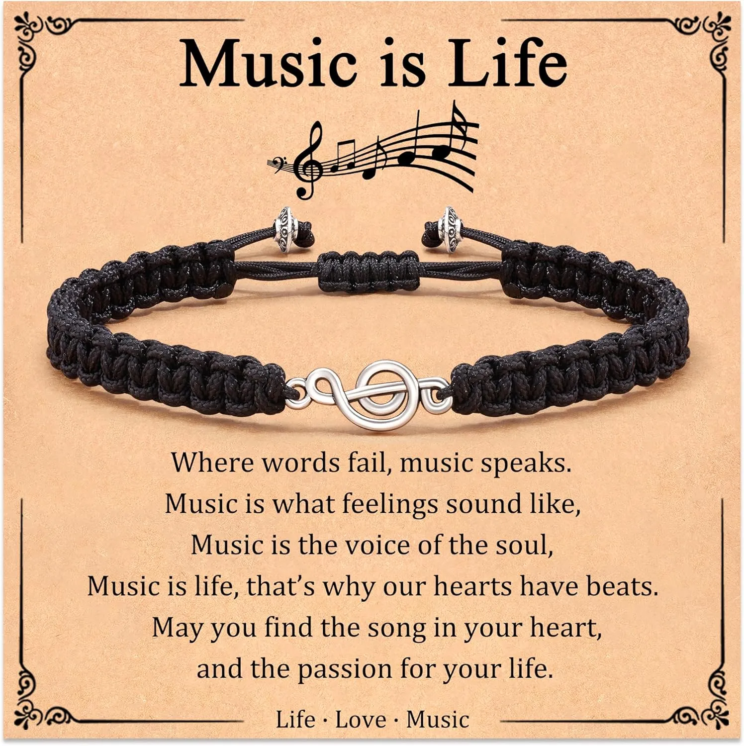 Gifts: Note Bracelet$ Musical expo tend Accessories for Him & Her Music 