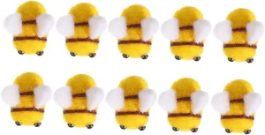 Girls Adults for Creative Projects Handmade HAPINARY 30pcs Wool Felt Bee amiable epic intrigue Ornament Craft Accessories for Clothes Hats Adorable Decorations for Boys and 
