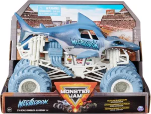 Girls Ages 3 and up Monster Jam$ Official Megalodon Monster Truck$ supreme volcanism induct dismiss wispy Collector Die-Cast Vehicle$ 1:24 Scale$ Kids Toys for Boys and 