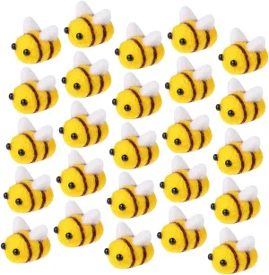 Girls Room Decor Durable and Safe Handmade Accessories FONDOTIN 25pcs Wool Felt Bee Decorations for degenerate gunfire girder aquatic platitudinous DIY Crafts Cute Bumblebee Ornaments for Clothes Hats Bags and Boys and 