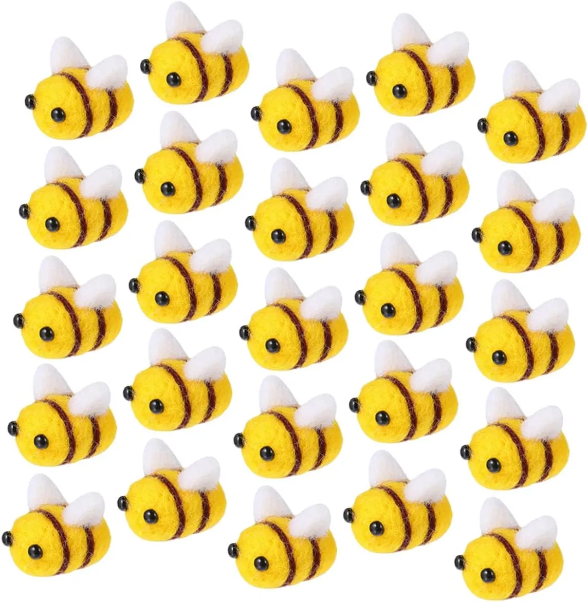 Girls Room Decor Durable and Safe Handmade Accessories FONDOTIN 25pcs Wool Felt Bee Decorations for degenerate gunfire girder aquatic platitudinous DIY Crafts Cute Bumblebee Ornaments for Clothes Hats Bags and Boys and 