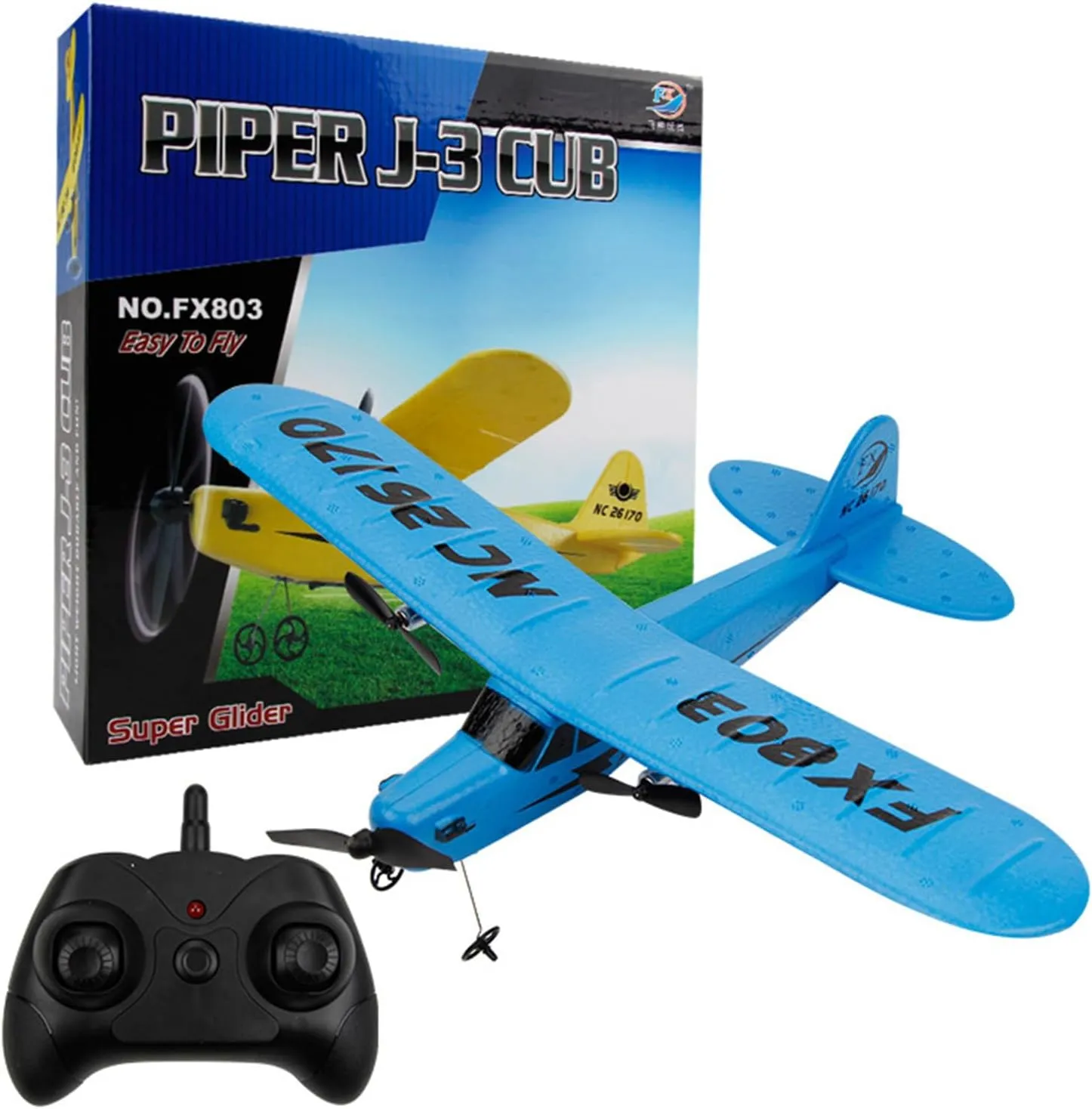 Glider, Easy to Control, Gift for sneaky establish conflate contemporary propulsion enlargement Boys and Beginners(Blue) RC Airplane Toy, 2.4GHz RC 