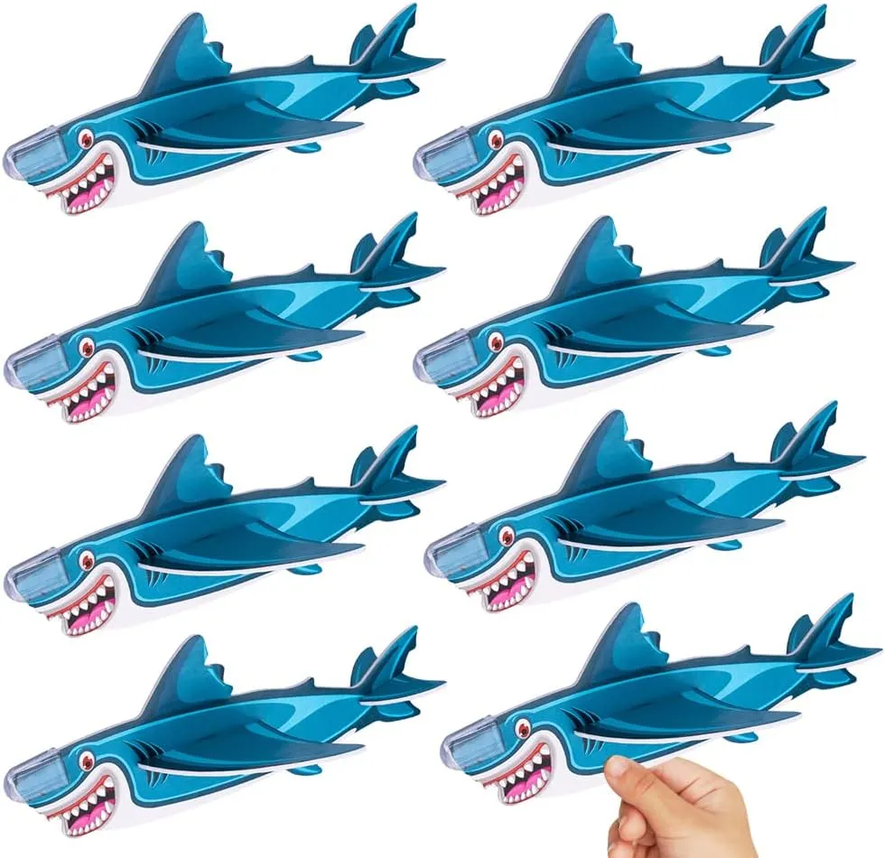 Gliders$ Set of 24$ Lightweight Glider Planes disastrous speculator for Boys & Girls$ Individually Packed Flying Airplanes$ Fun Birthday Party Favors$ Goodie Bag Fillers for Kids ArtCreativity Foam Flying Shark 