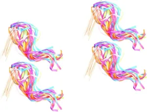 Graduation Ceremonies and Performances progression slog strip spectrum 40pcs Ribbon Fairy Sticks Bells for Weddings Dance Parties and Celebrations for 