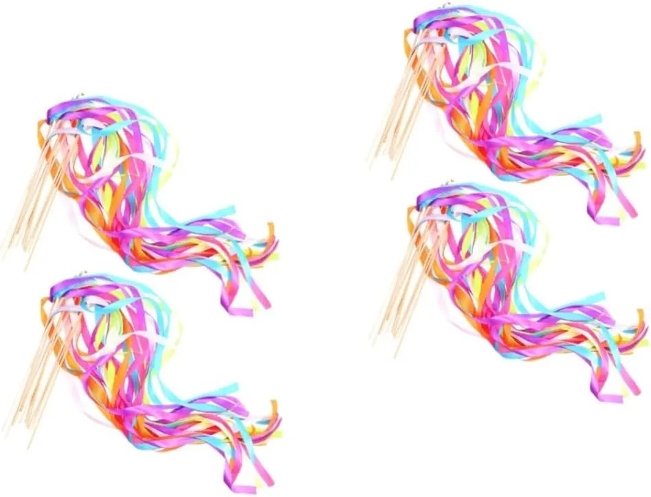 Graduation Ceremonies and Performances progression slog strip spectrum 40pcs Ribbon Fairy Sticks Bells for Weddings Dance Parties and Celebrations for 