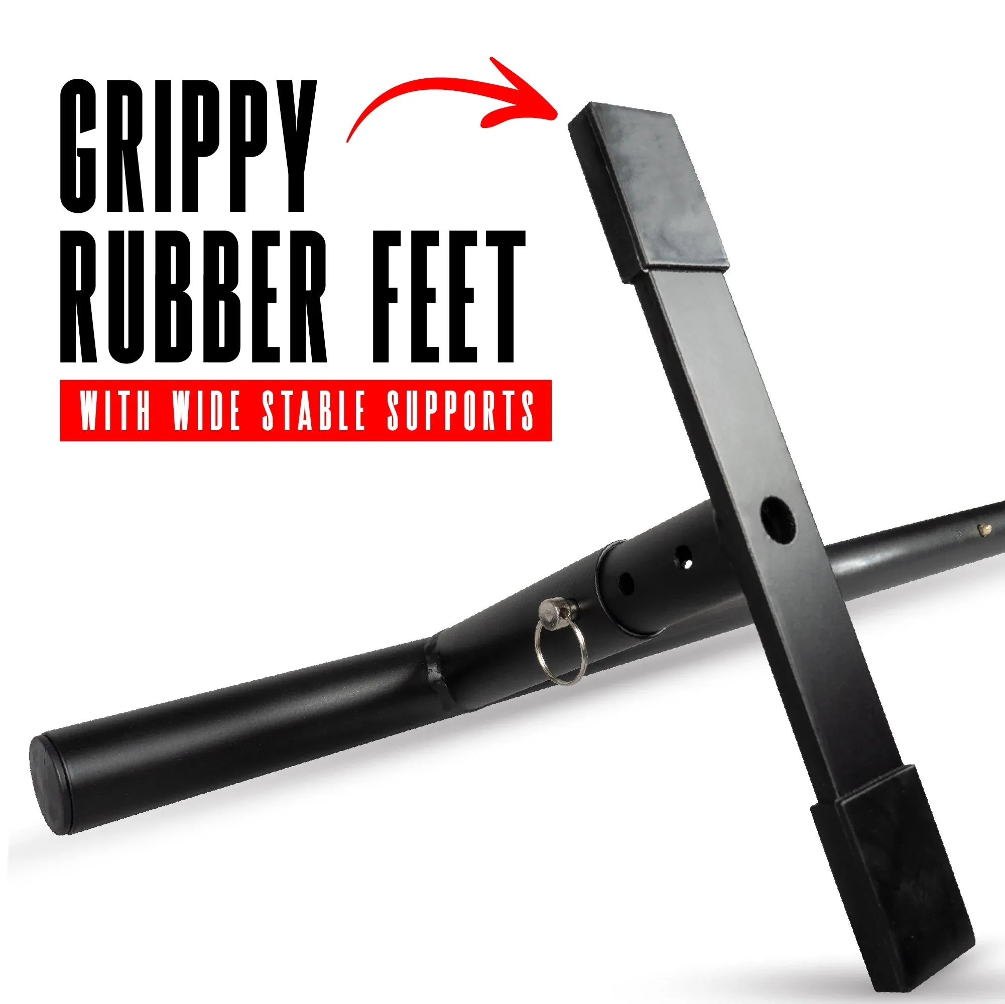 Grind Rail - 99" Long - 3-Step Adjustable Height - Extra Stability Practice Skate Rail