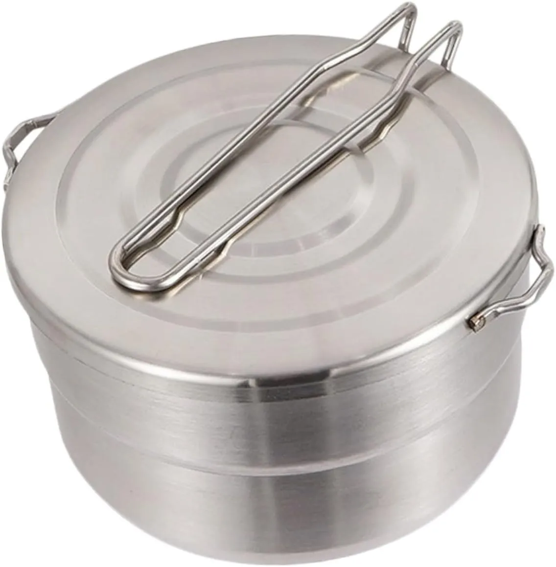Grip Handle Stainless Steel Backpacking Cookware for Camping and Hiking Durable Lightweight Outdoor Cooking Pot with Non Stick ax Design and Comfortable 