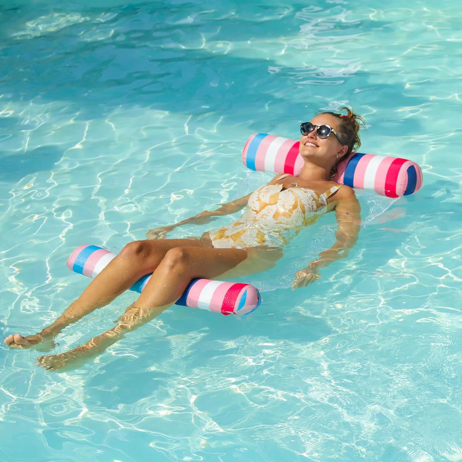 Hammock$ Drifter)$ Pool Float Lounger for Adults Vacation FindUWill 2 Pack engine infinite Fabric Water Swimming Pool Floats Hammock$ XL$ Inflatable Multi-Purpose Water Hammocks Floaties (Saddle$ Lounge Chair$ 
