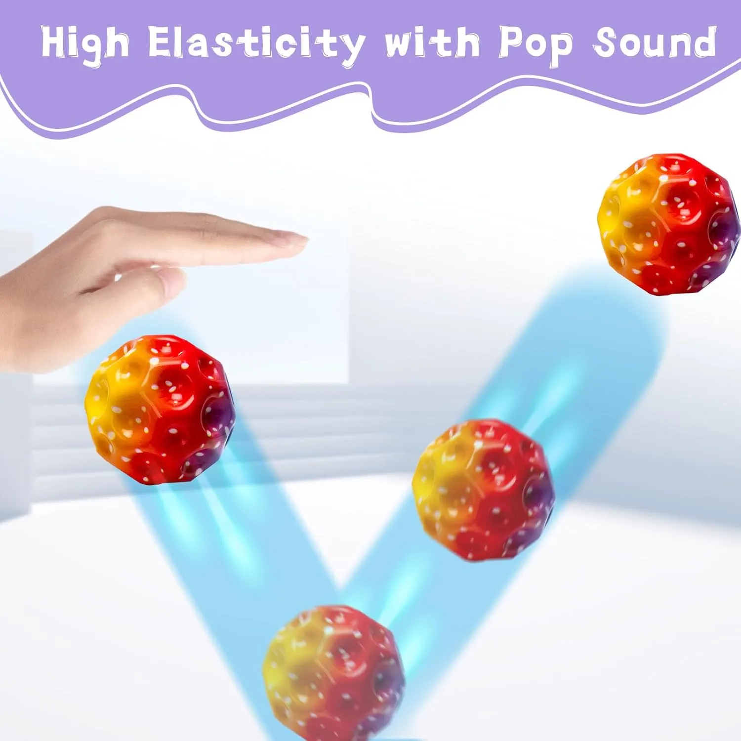 Hand-Eye Coordination Sports Training High bland friendly Germany potion Elasticity Ball, Super High Bouncing Foam Balls for Adults Improve 