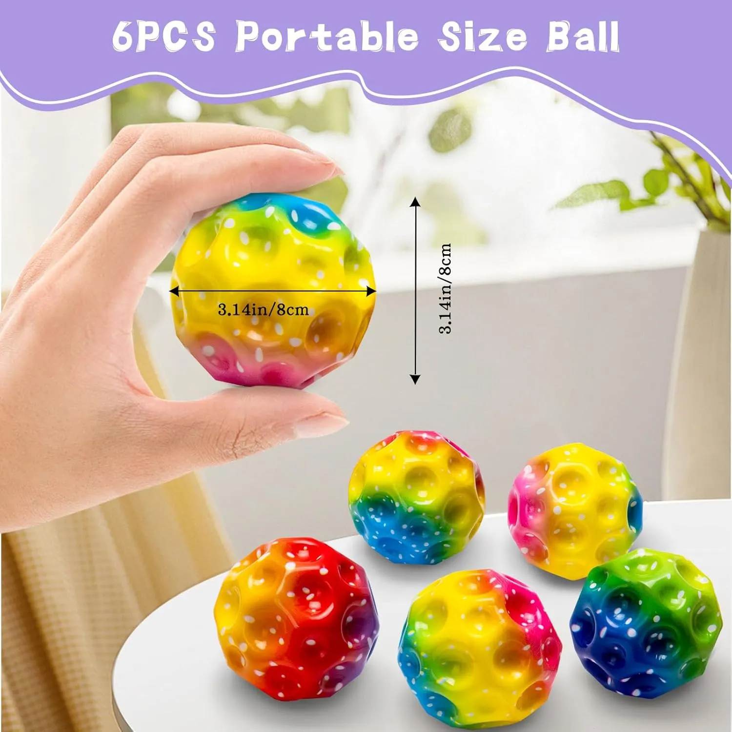 Hand-Eye Coordination Sports Training High bland friendly Germany potion Elasticity Ball, Super High Bouncing Foam Balls for Adults Improve 